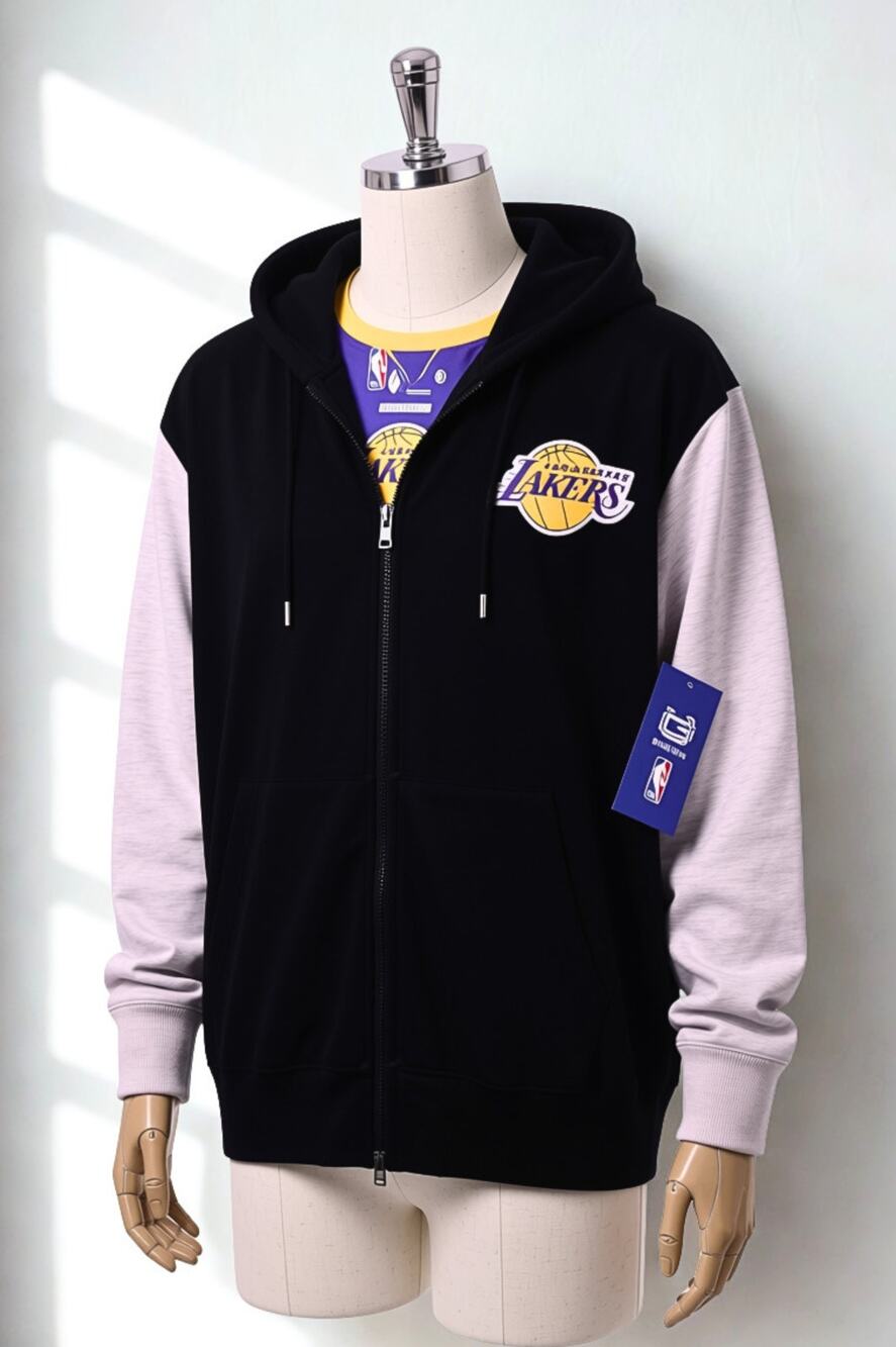 Ultra Game NBA Los Angeles Lakers Full Zip Hoodie Jacket Men's XL NWT